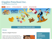 Tablet Screenshot of giggles-preschool.com